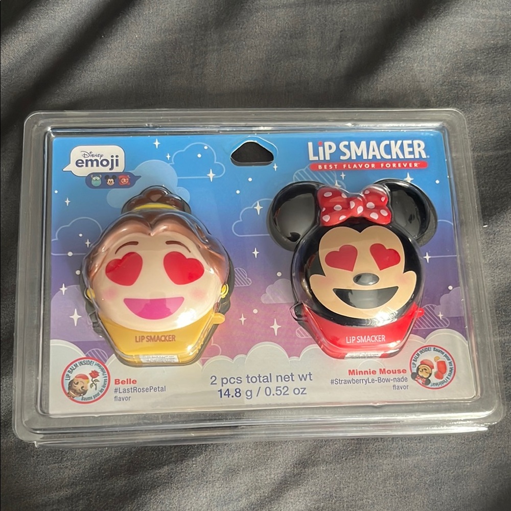 Disney Emoji Lip Balm Set - Belle & Minnie Mouse